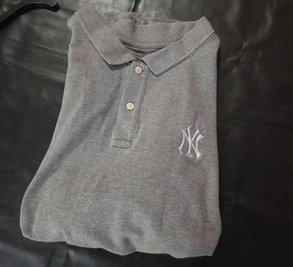 Vineyard Vines Gray Polo with NY Embroidery